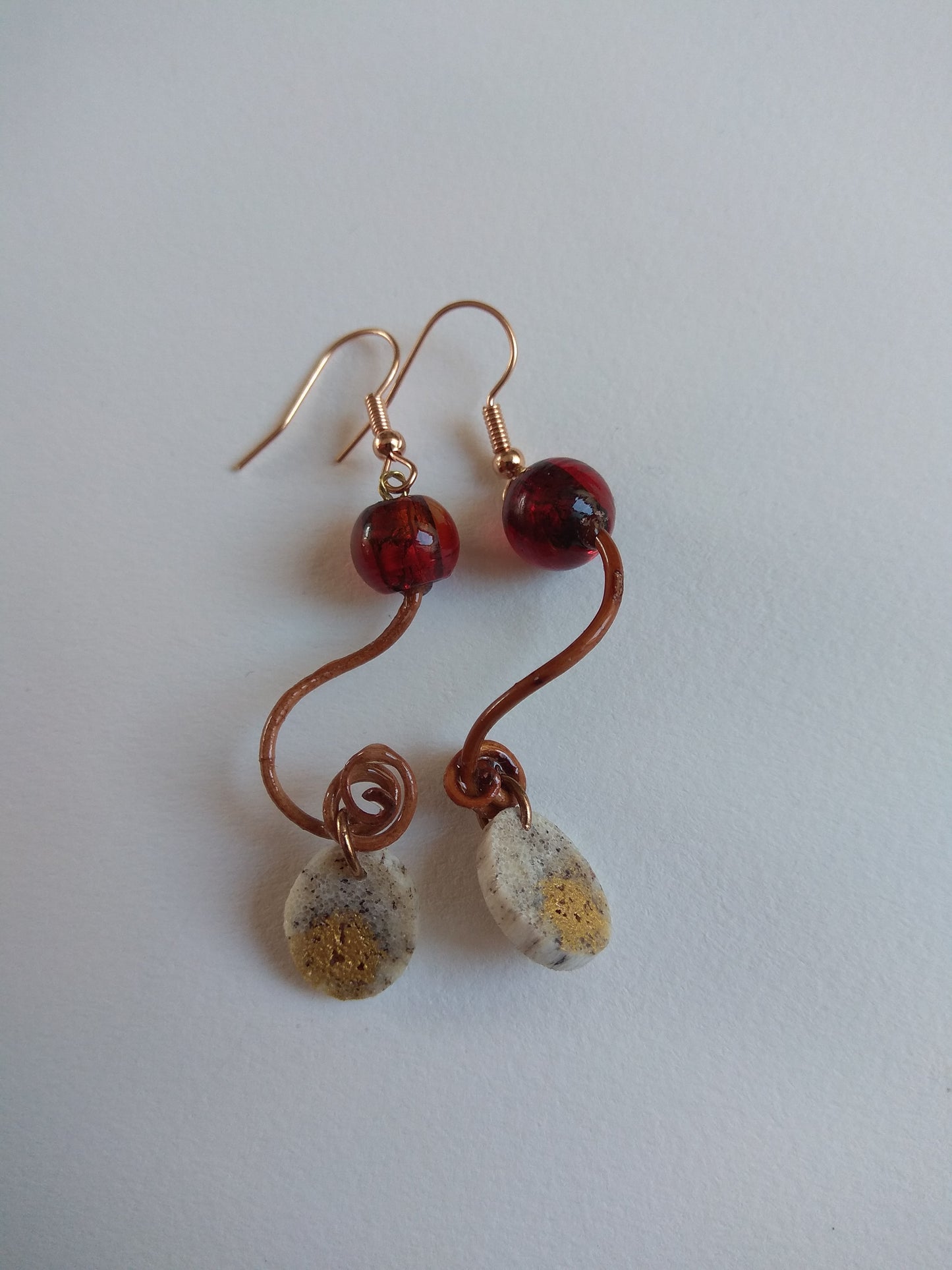 Boucles d'oreilles vigne et cerf