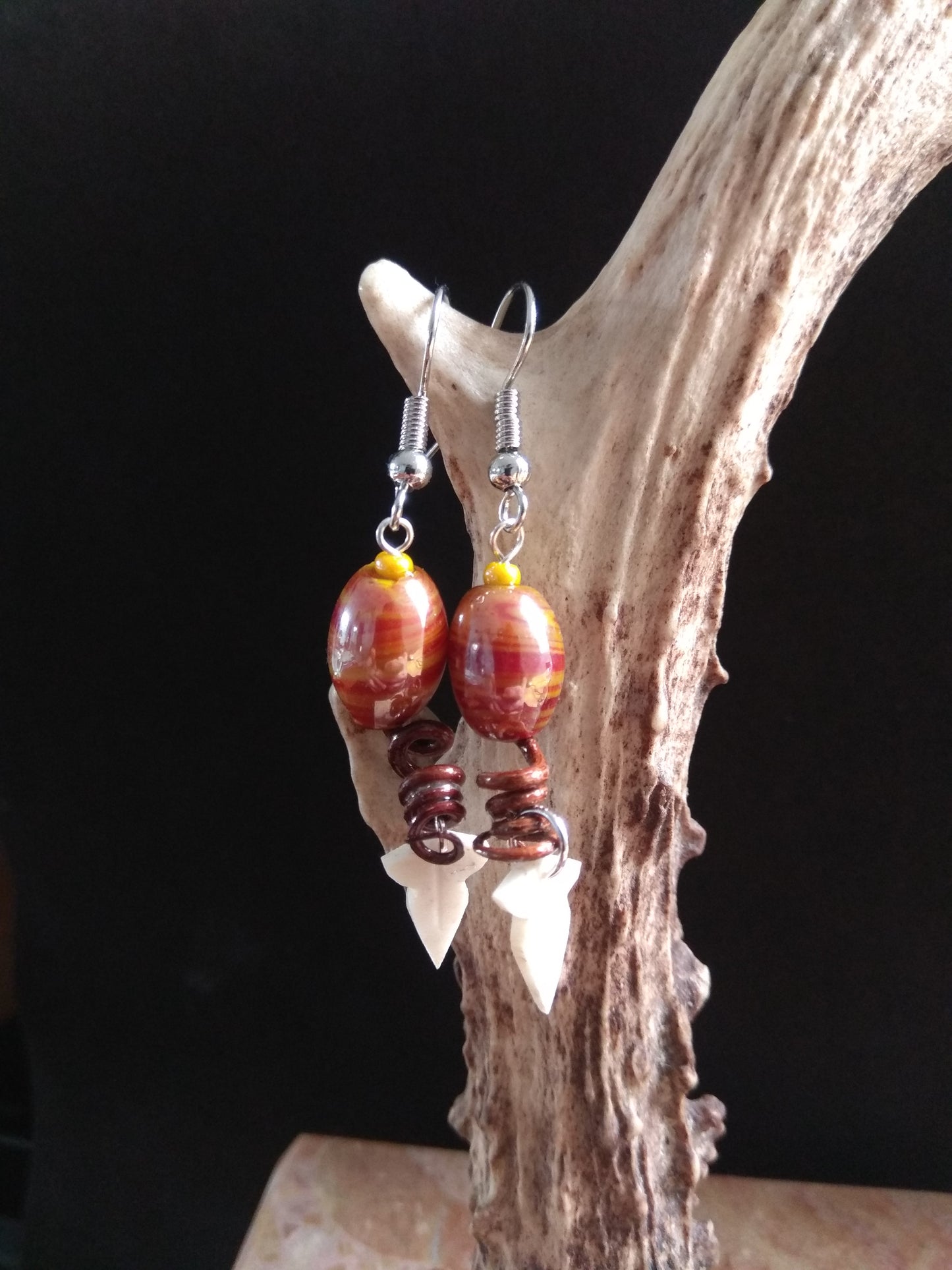 Boucles d'oreilles feuilles de vigne