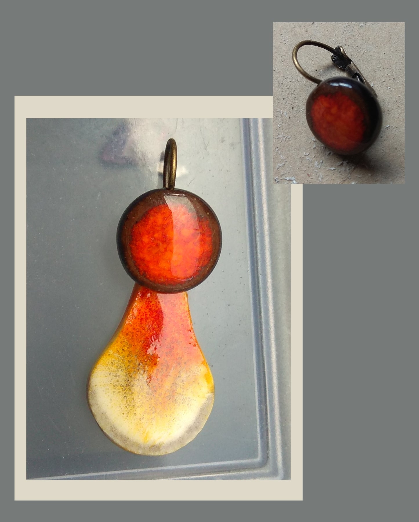 Pendentif perle et goutte