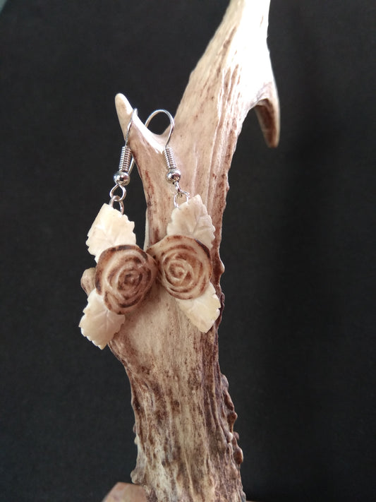 Boucles d'oreilles rose de cerf