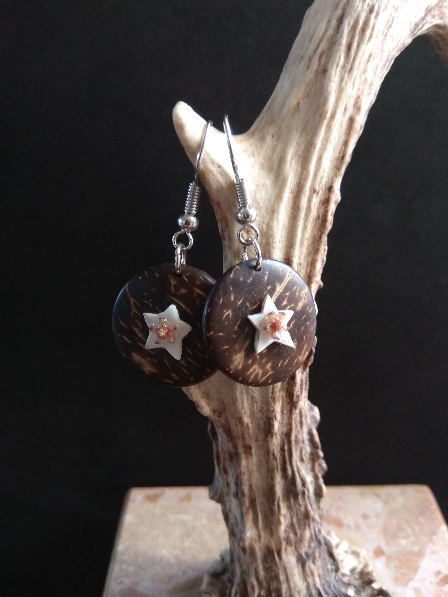 Boucles d'oreilles coco et cerf