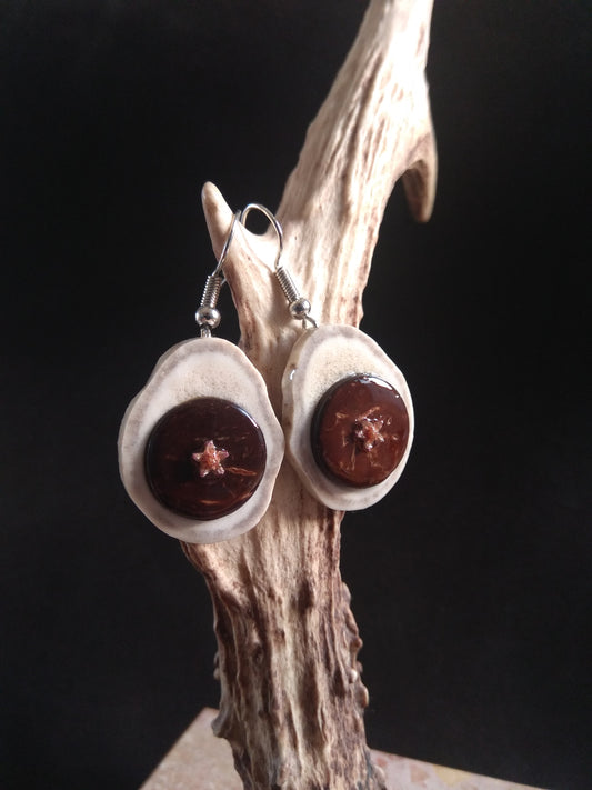 Boucles d'oreilles cerf et coco