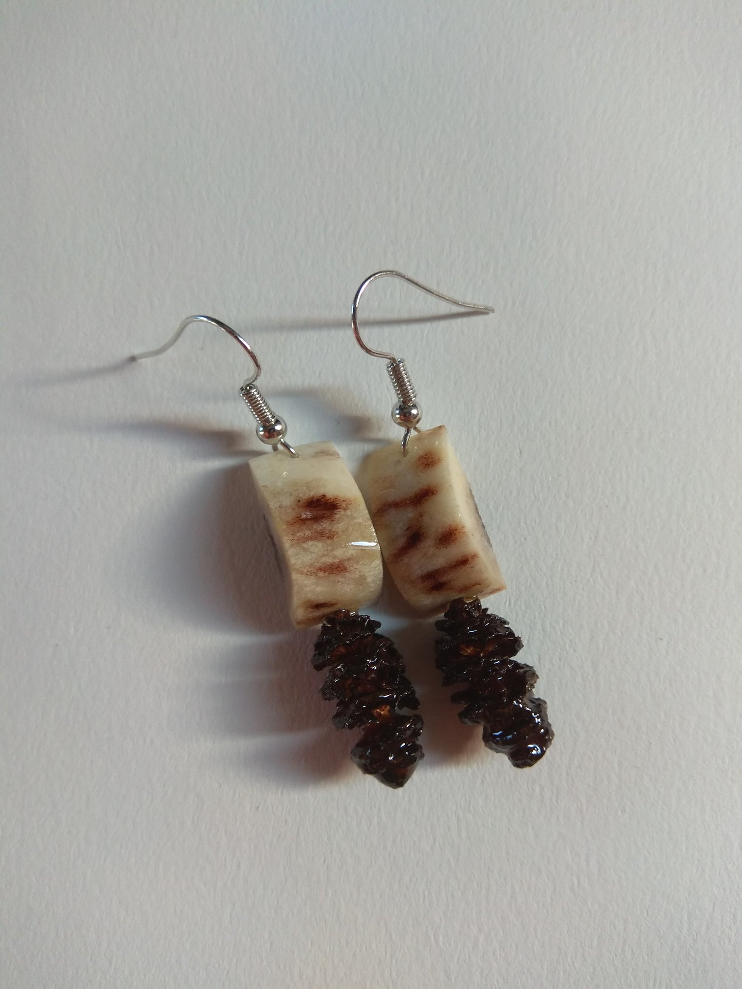 Boucles d'oreilles cerf et chatons d'Aulne