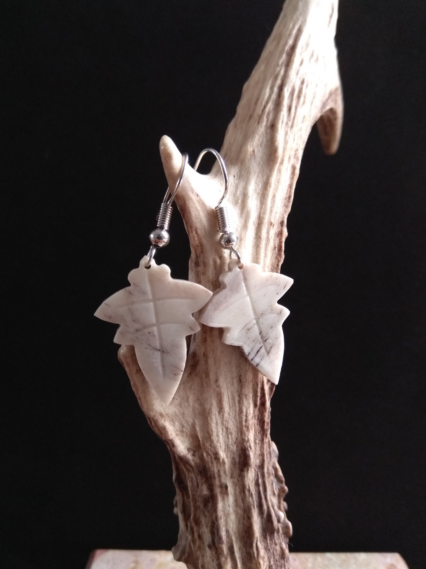 Boucles d'oreilles feuilles de cerf