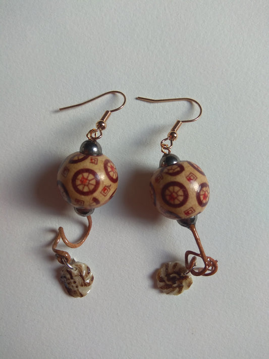 Boucles d'oreilles cerf et vigne